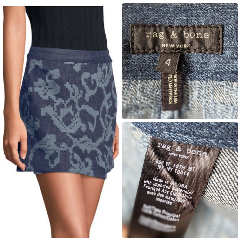 Rag & Bone Denim Marina Wrap Skirt - Picture 2 of 9